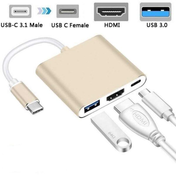 Переходник TYPE-C adapter 3 in1 (8804)