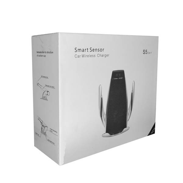 Автодержатель S5 Smart Sensor 2 в 1 с беспроводной зарядкой - Image 2