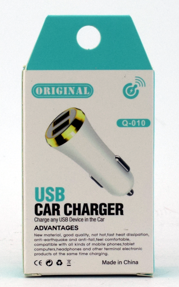 АЗУ CAR CHARGER Q-010 2USB 3.1A