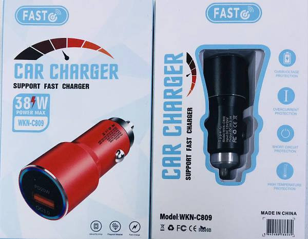 АЗУ CAR CHARGER WKN-C809 38W PD3.0+QC3.0