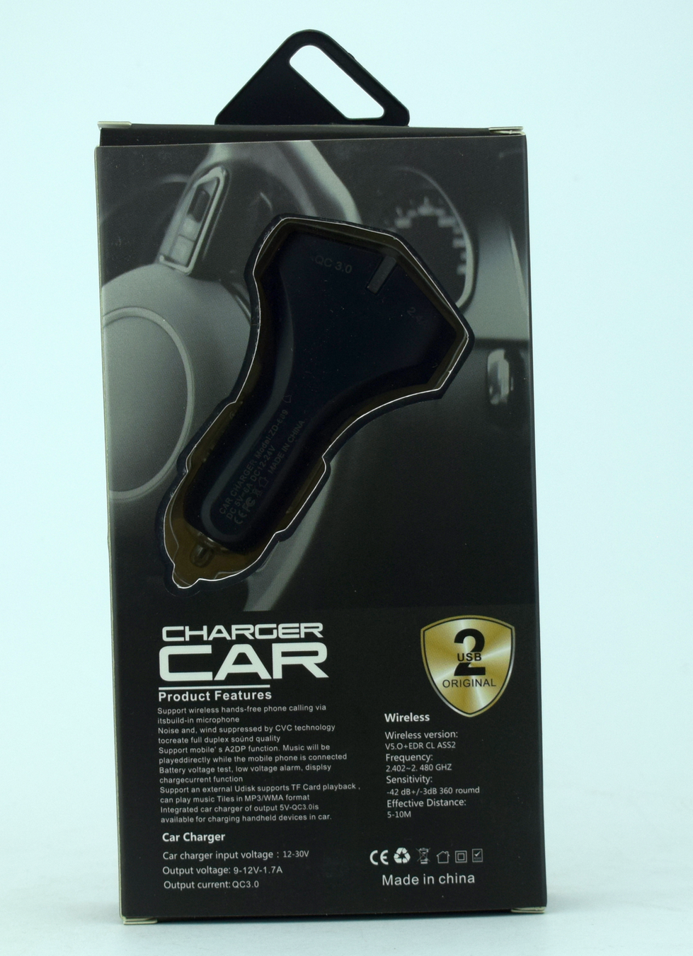 АЗУ CHARGER CAR 2USB 18W QC3.0 ZD-689 - Image 2