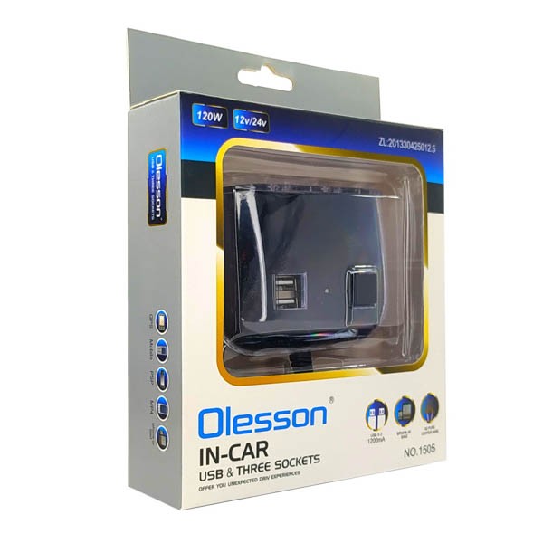 АЗУ разветвитель Olesson 1505 2USB 12V/24V - Image 2