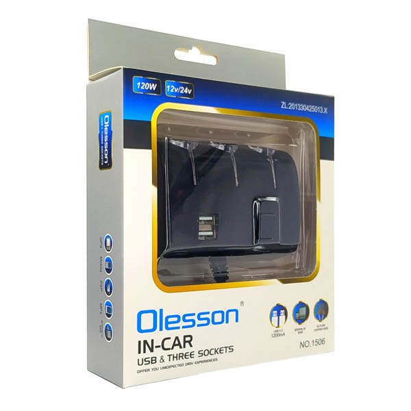 АЗУ разветвитель Olesson 1506 2USB 12V/24V - Image 2