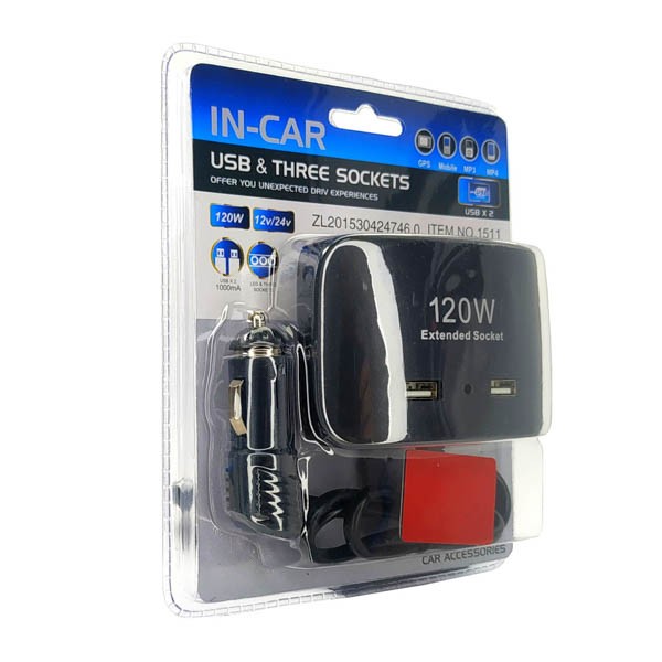 АЗУ разветвитель Olesson 1511 2USB 12V/24V - Image 2
