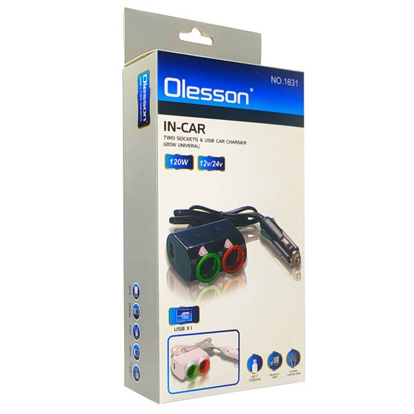 АЗУ разветвитель Olesson 1631 USB 12V/24V - Image 2