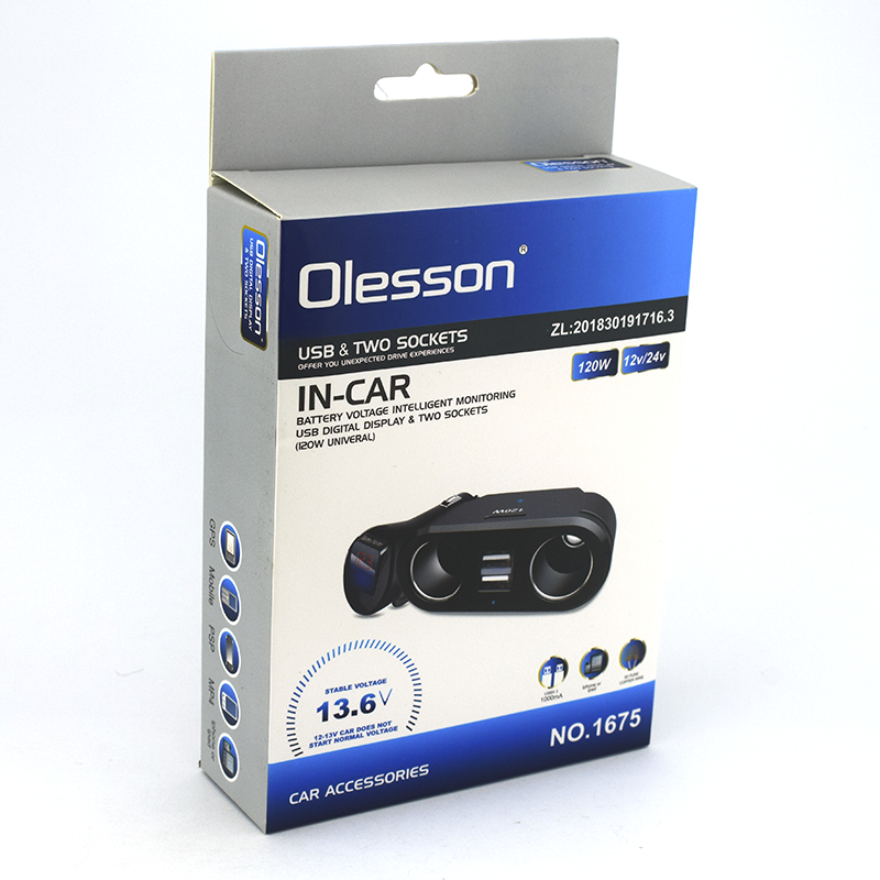 АЗУ разветвитель Olesson 1675 2USB 12V/24V - Image 2