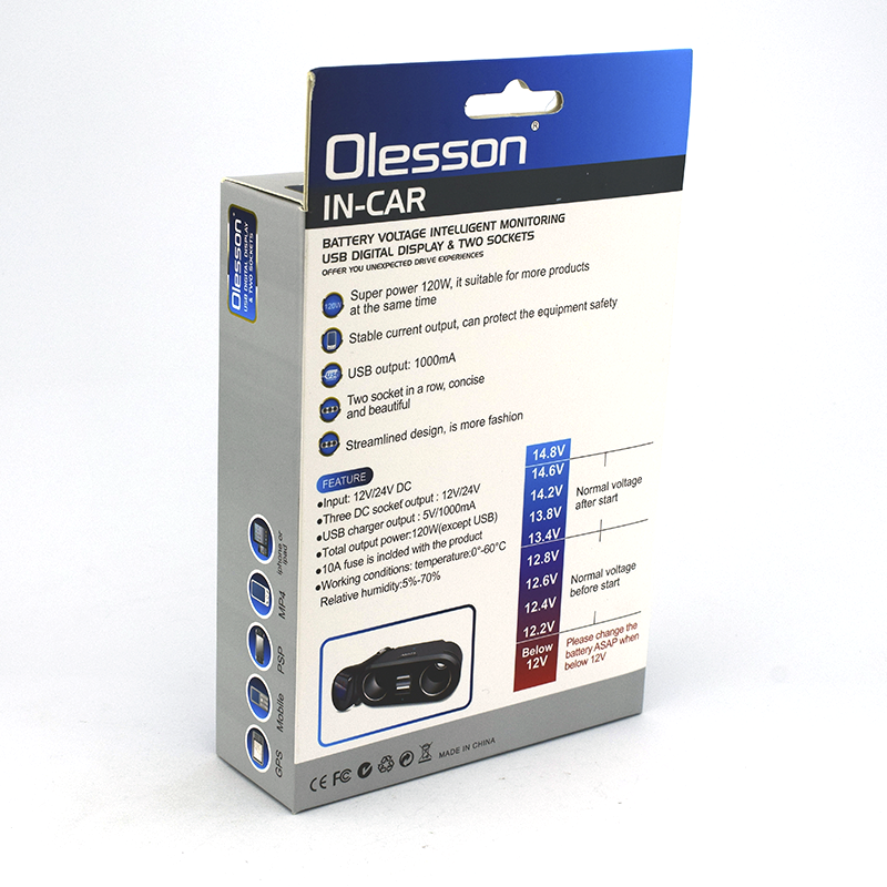 АЗУ разветвитель Olesson 1675 2USB 12V/24V - Image 3