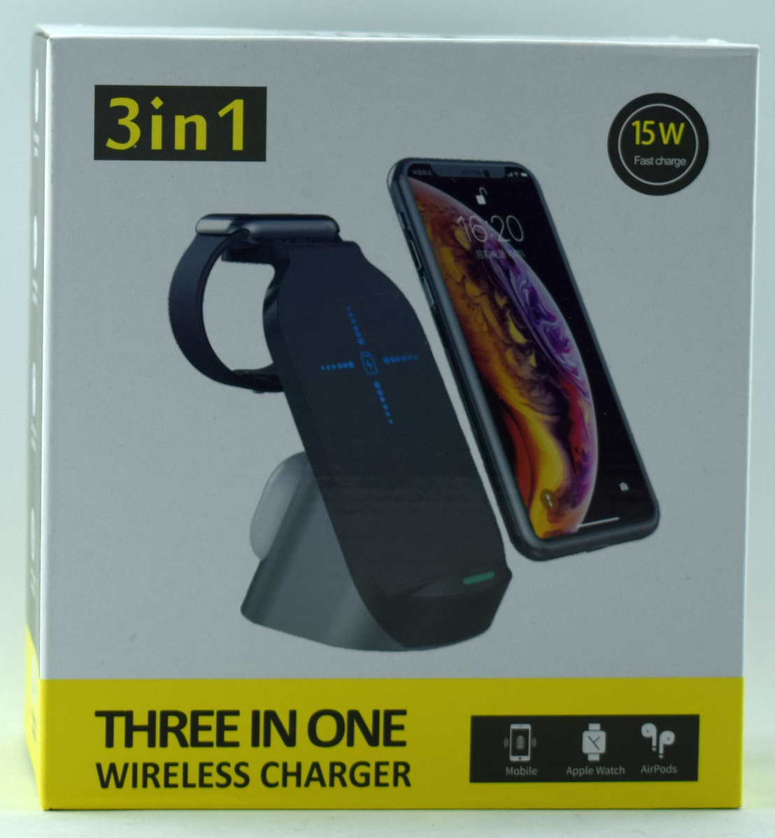 Беспроводная зарядка H18 WIRELESS CHARGER 3в1 15W