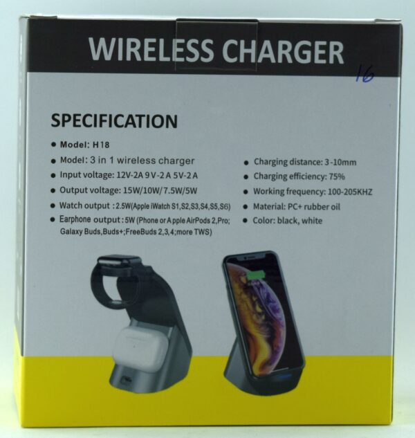 Беспроводная зарядка H18 WIRELESS CHARGER 3в1 15W - Image 2