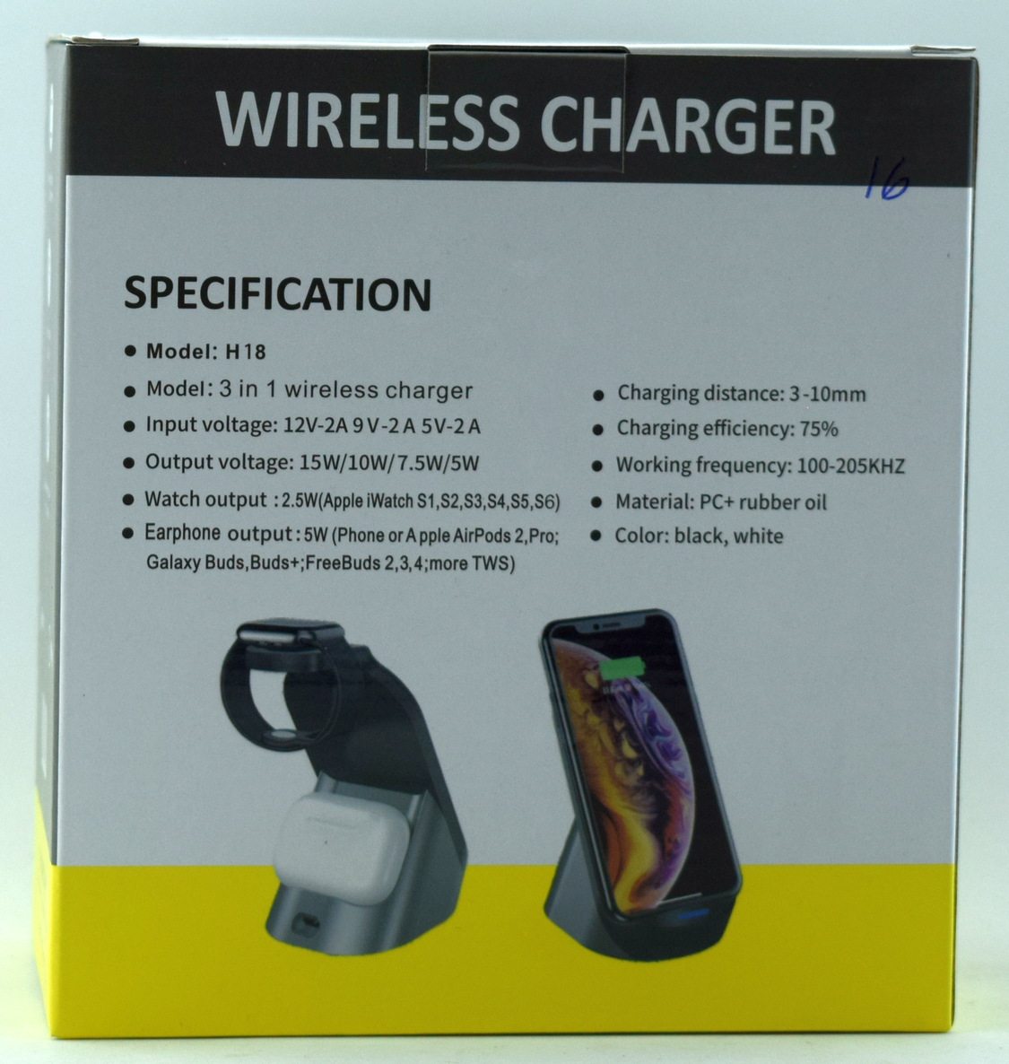 Беспроводная зарядка H18 WIRELESS CHARGER 3в1 15W - Image 2