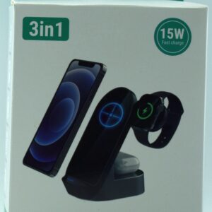 Беспроводная зарядка W10 WIRELESS CHARGER 3в1 15W