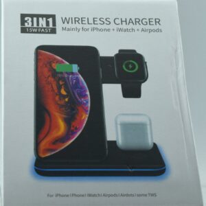 Беспроводная зарядка WIRELESS CHARGER 3в1 15W
