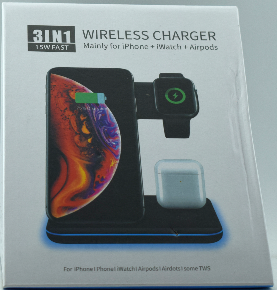 Беспроводная зарядка WIRELESS CHARGER 3в1 15W