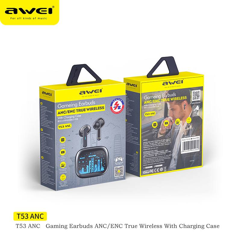 Bluetooth наушники AWEI T53 ANC - Image 3