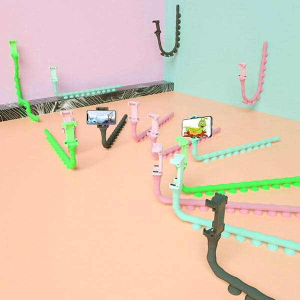 Держатель гибкиий с присосками JW-L8 CUTE WORM LAZY HOLDER - Image 12