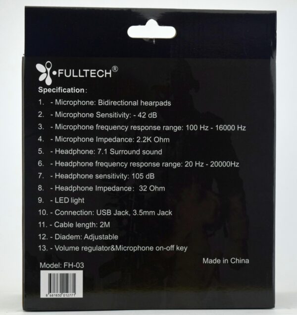 Наушники для ПК FULLTECH FH-03 с микрофоном - Image 2