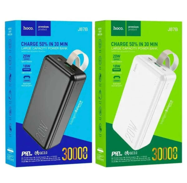 POWER BANK HOCO J87B (30000 mAh) PD20W-QC3.0