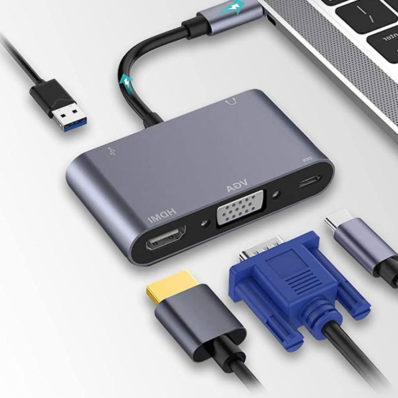 Переходник BYL-2002 Type-C adapter 5 in1 - Image 3