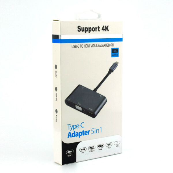 Переходник BYL-2002 Type-C adapter 5 in1 - Image 4