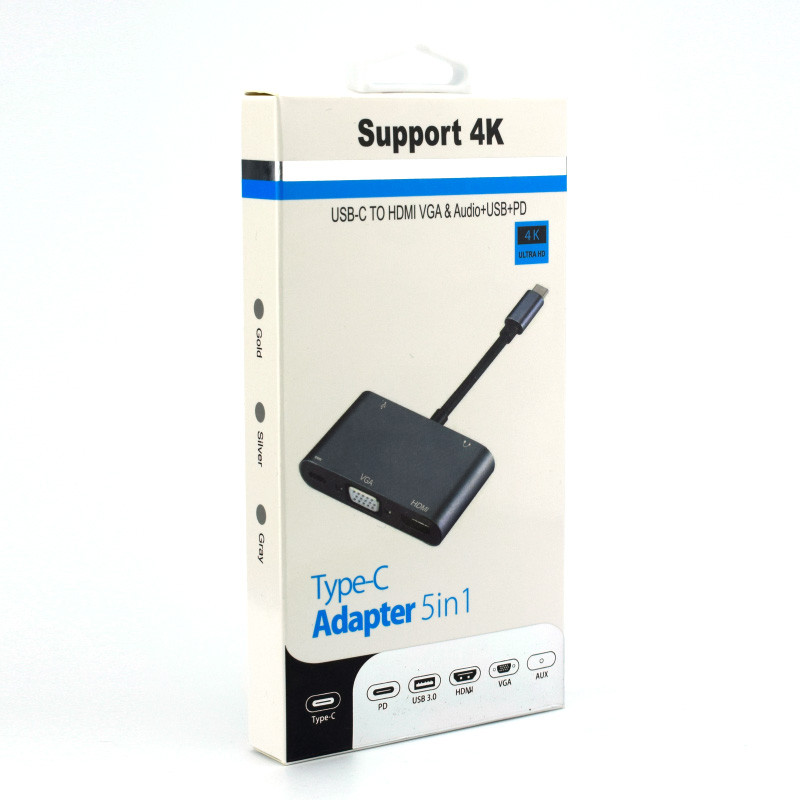 Переходник BYL-2002 Type-C adapter 5 in1 - Image 4