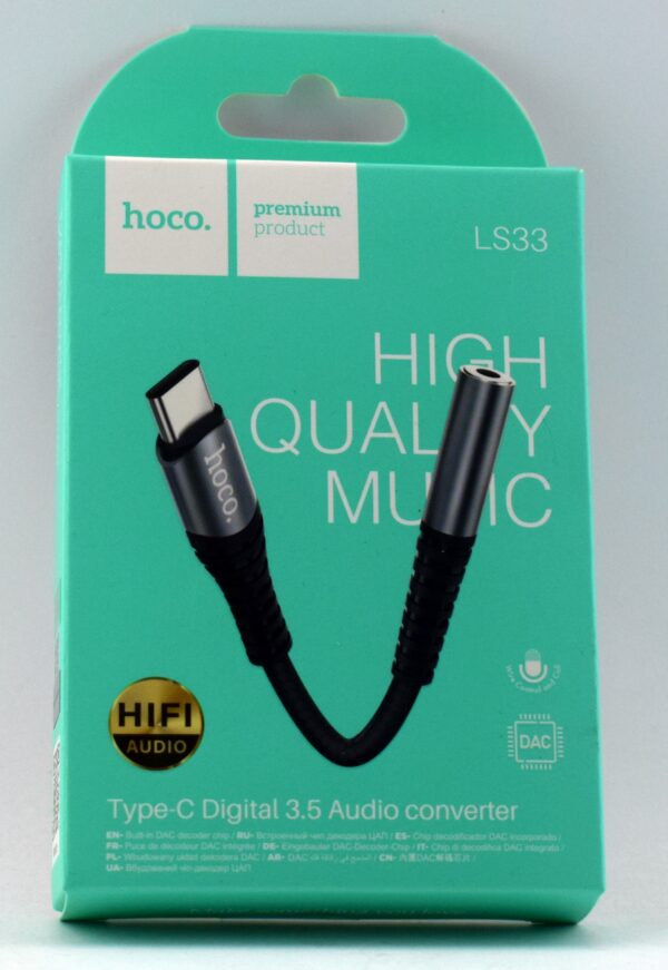 Переходник HOCO Type-C Digital 3.5 LS33