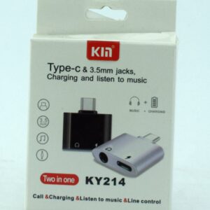 Переходник KIN KY-214 TYPE-C на AUX3.5mm+зарядка