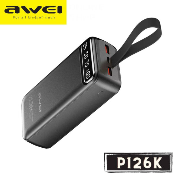 Power Bank AWEI P-126K 30000 mAh 22.5W - Image 2