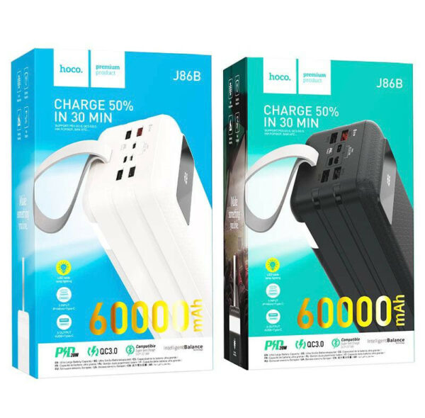 POWER BANK HOCO J86B (60000 mAh) PD20W-QC3.0