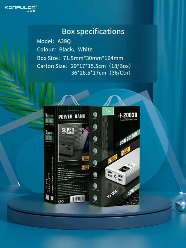 Power Bank KONFULON A29Q 20000 mAh 22.5W