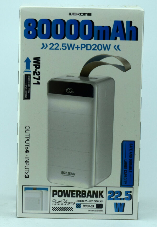 Power Bank WEKOME WP-271 80000 mAh 22.5W