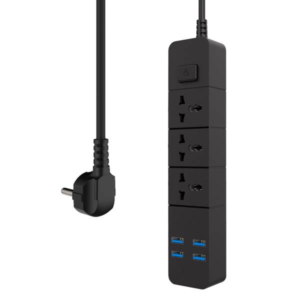 Сетевой удлинитель IQ POWER TB-T08(2m)-4USB+3розетки 2500W 3.1A