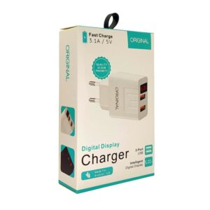 СЗУ CHARGER 2USB 3.1A/5V+LCD APD-2S