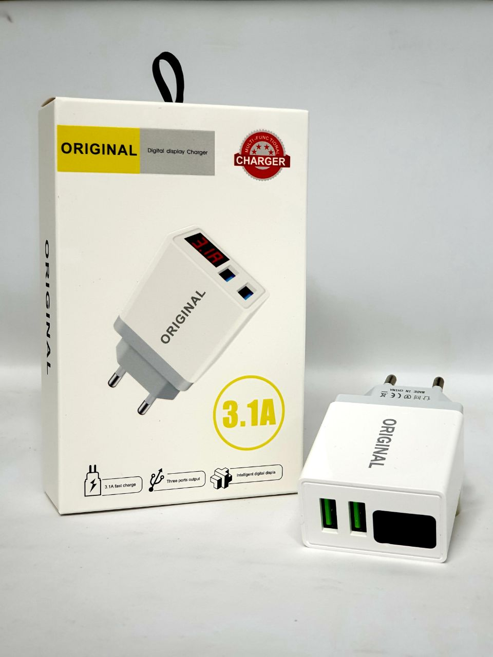СЗУ CHARGER 2USB 3.1A+LCD