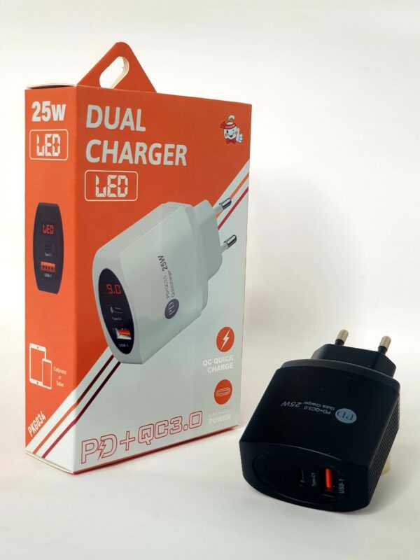 СЗУ CHARGER PKG034 PD+ QC3.0 25W LED