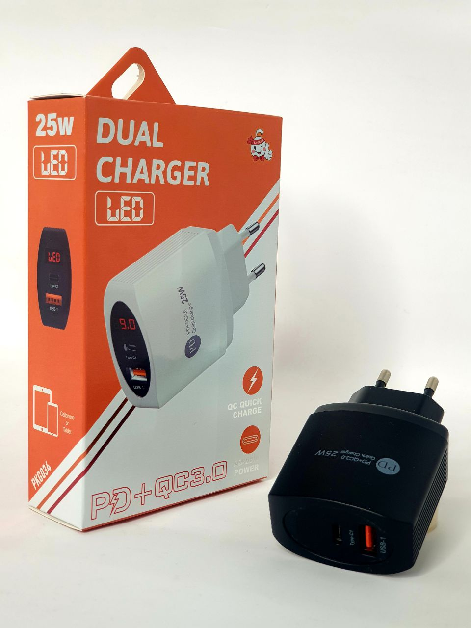 СЗУ CHARGER PKG034 PD+ QC3.0 25W LED