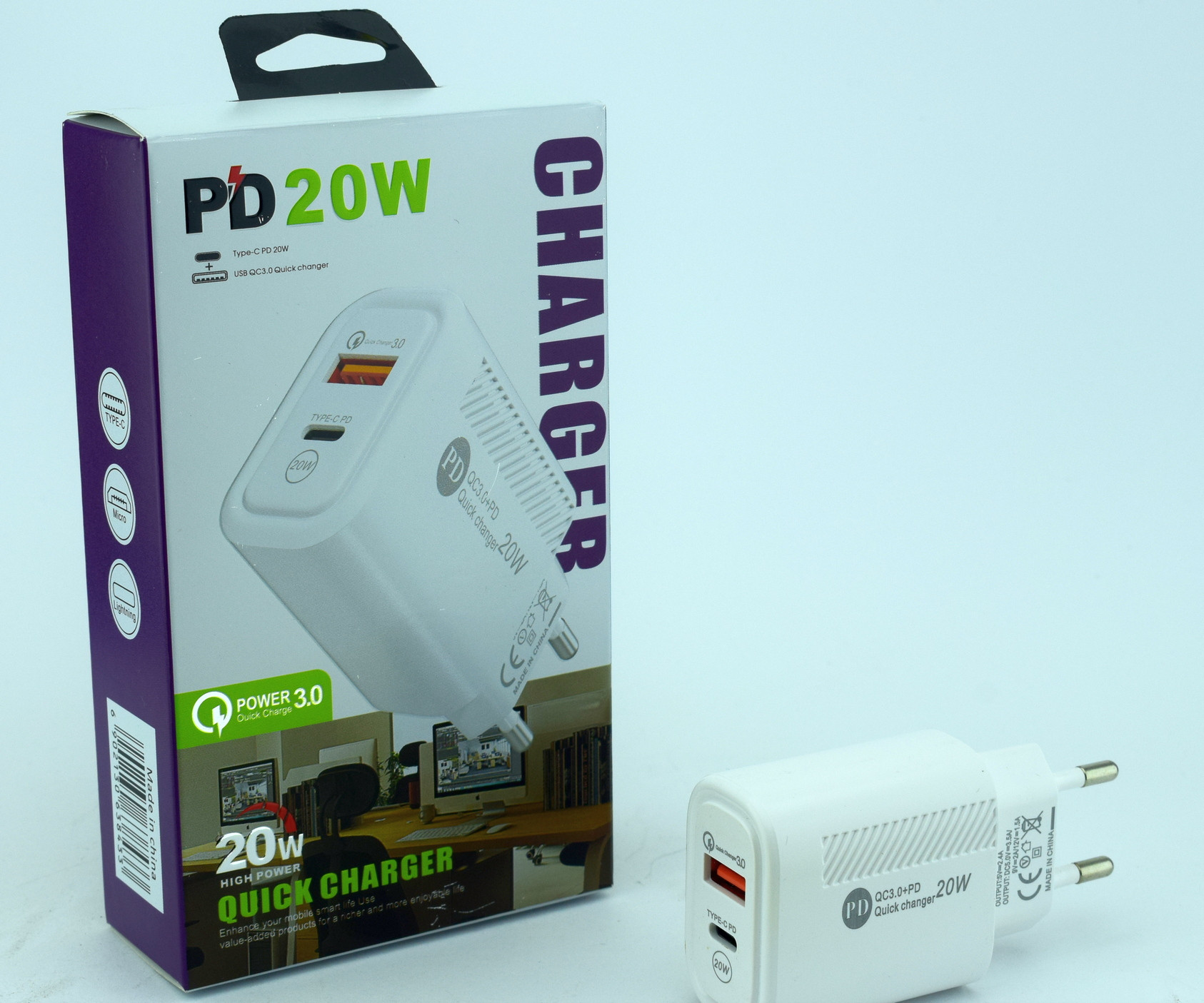 СЗУ CHARGER TZ46 PD QC3.0 20W - Image 3
