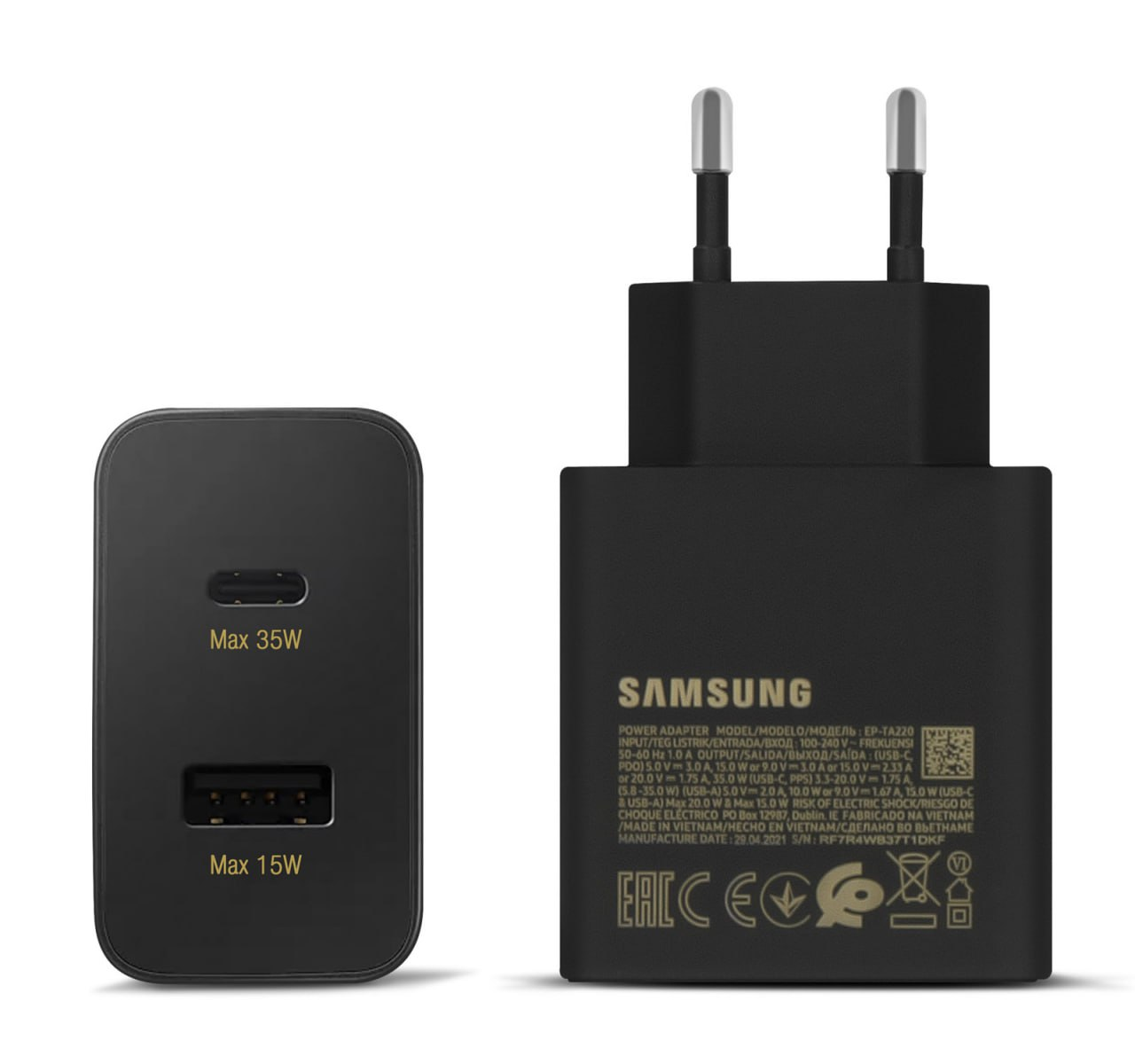 СЗУ для Samsung S22A EP-TA220 1USB+Type-C 50W
