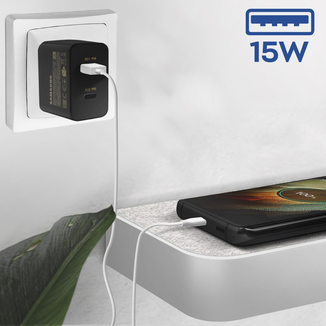 СЗУ для Samsung S22A EP-TA220 1USB+Type-C 50W - Image 5