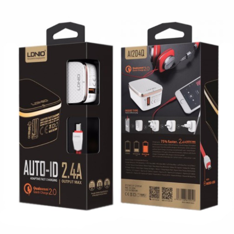 СЗУ LDNIO A1204Q 1USB 2.4A Micro