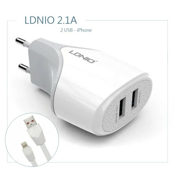 СЗУ LDNIO A2268 2USB 2.1A iPhone - Image 2