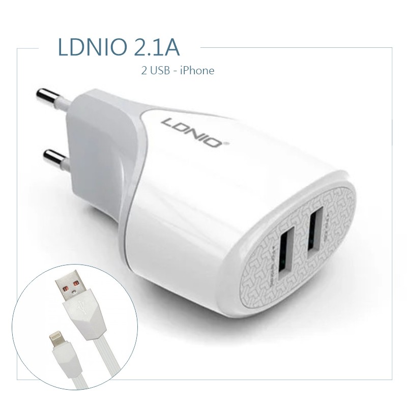 СЗУ LDNIO A2268 2USB 2.1A iPhone - Image 2