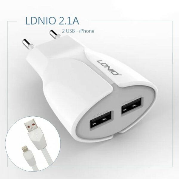 СЗУ LDNIO A2271 2USB 2.1A iPhone - Image 2