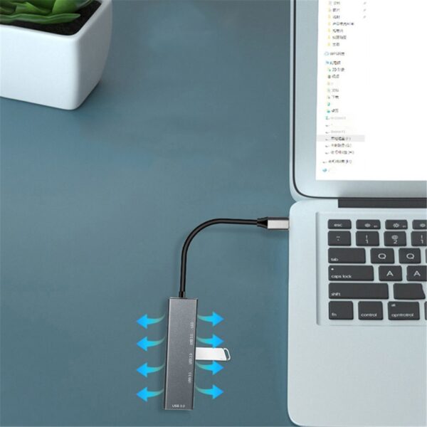 USB HUB T-304 Type-C 4 PORT 3.0 - Image 3