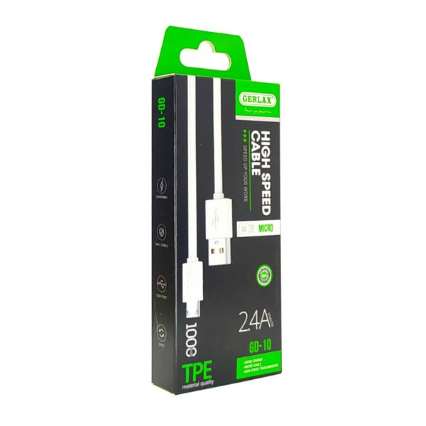 USB кабель GERLAX GD-10 Micro 2.4A