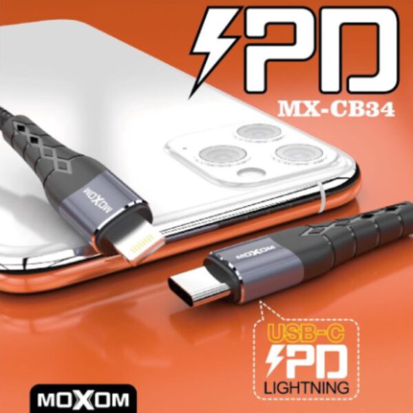 USB кабель MOXOM MX-CB34 PD USB-C to Lightning - Image 4