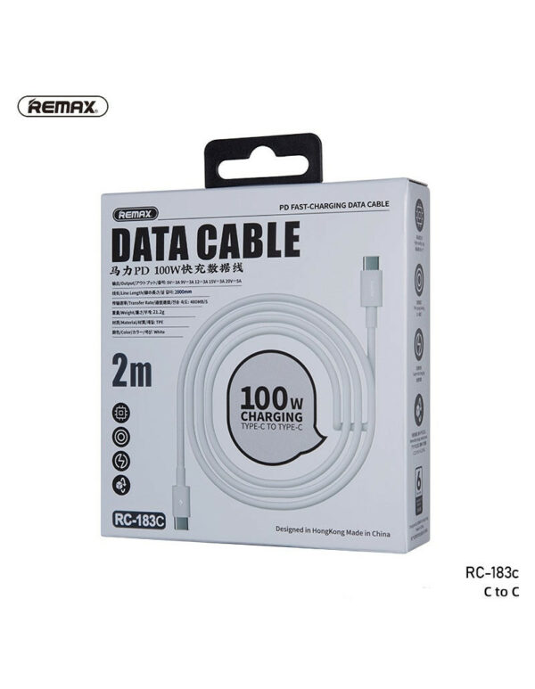 USB кабель Remax RC-183 OR Type-C 5A 2m