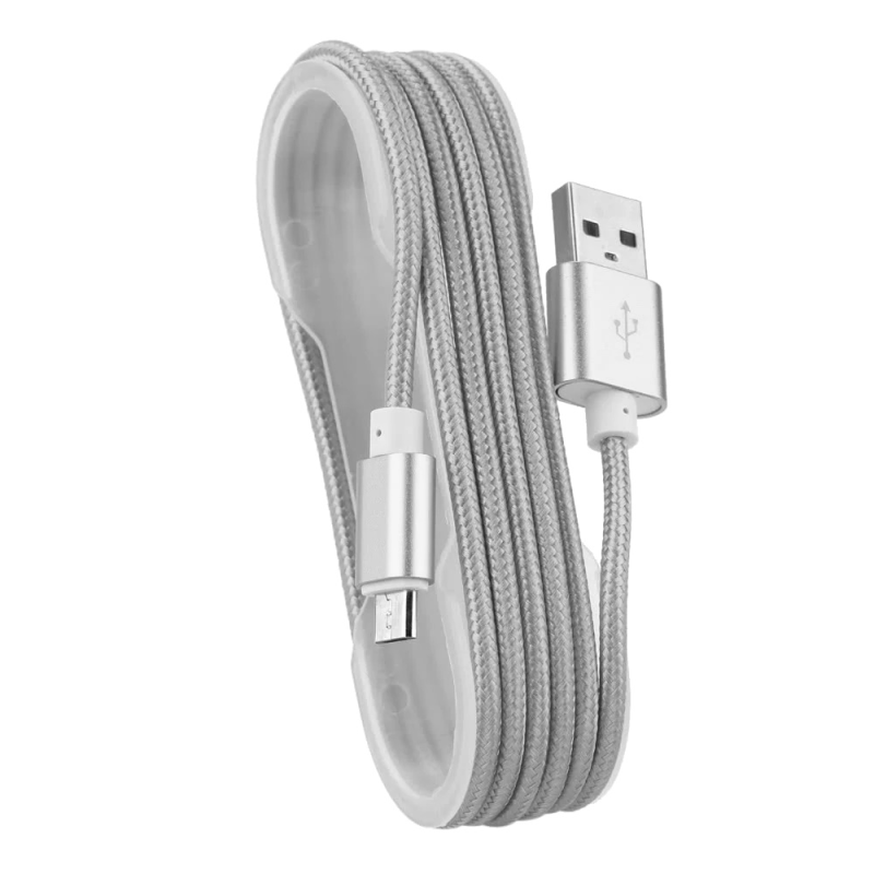 USB кабель в тканевой оплетке 1.5м Micro - Image 2
