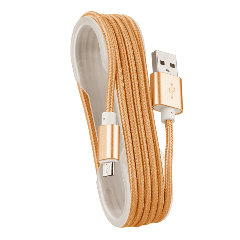 USB кабель в тканевой оплетке 1.5м Micro - Image 3
