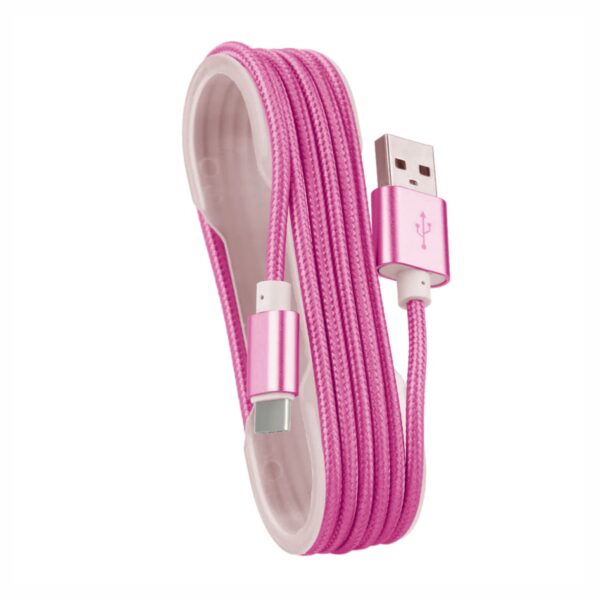 USB кабель в тканевой оплетке 1.5м Type-C - Image 2